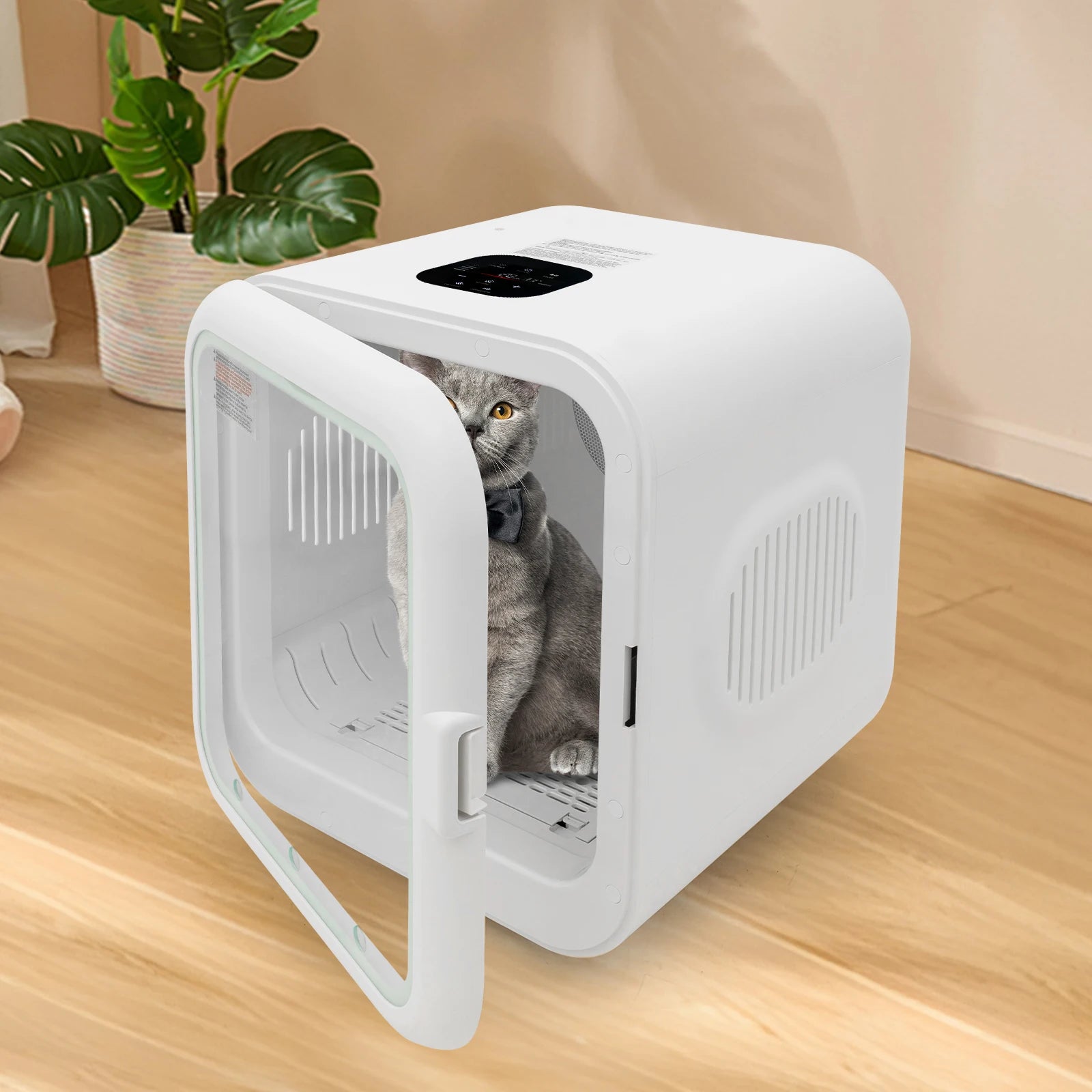 62L/56.3qt Portable 110V 800W  Cat Dog Dryer Box Machine Temperature And Time Adjustable