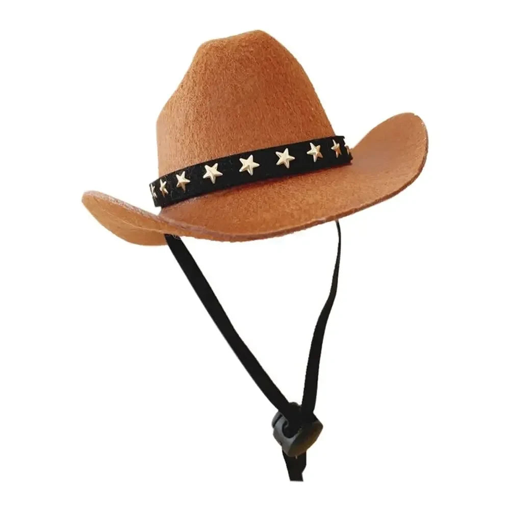 One Piece Pet Cat Hat Star Cowboy Hat Pet Supplies Adjustable Cat Costume Top Hat Headwear Pet Hat Cat Hat Pet Sun Hat Cat