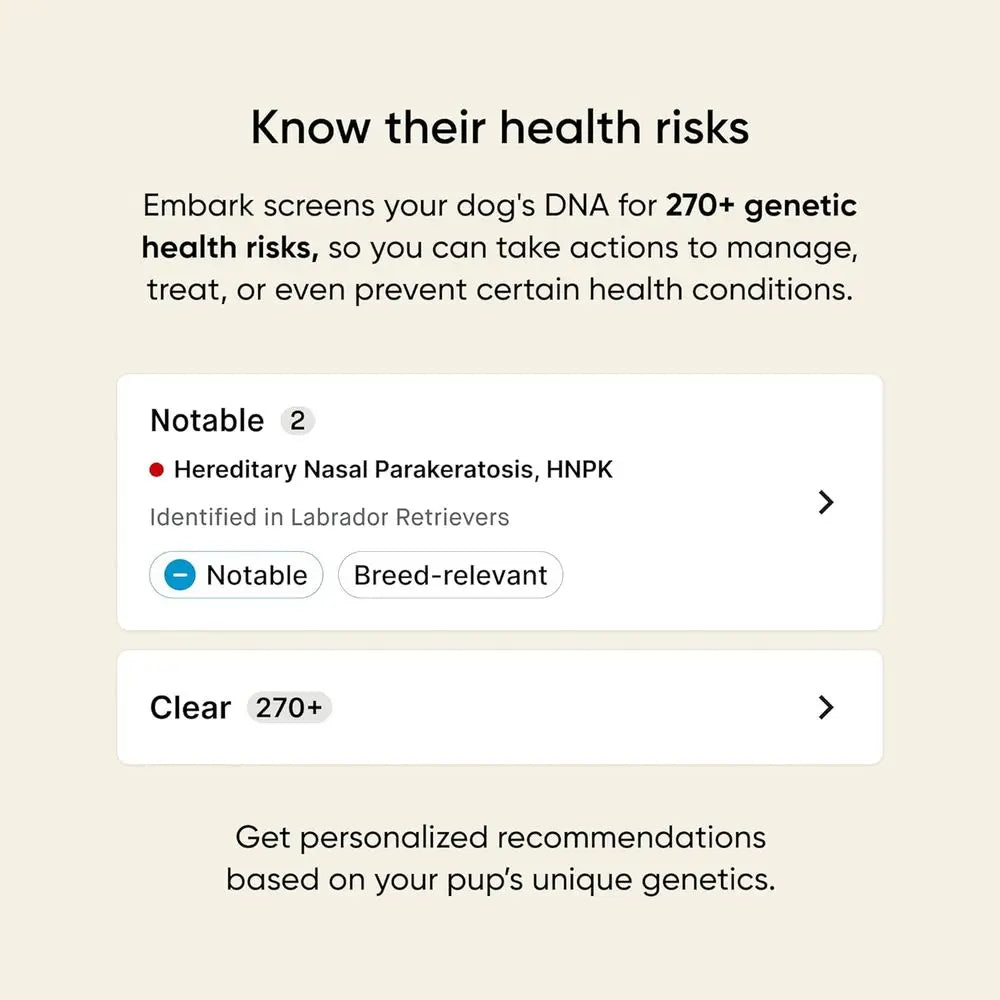 Embark Breed & Health Kit - Dog DNA Testing Kit - Discover Breed, Ancestry, Relative Finder, Genetic Health, Traits, Allergy Ris