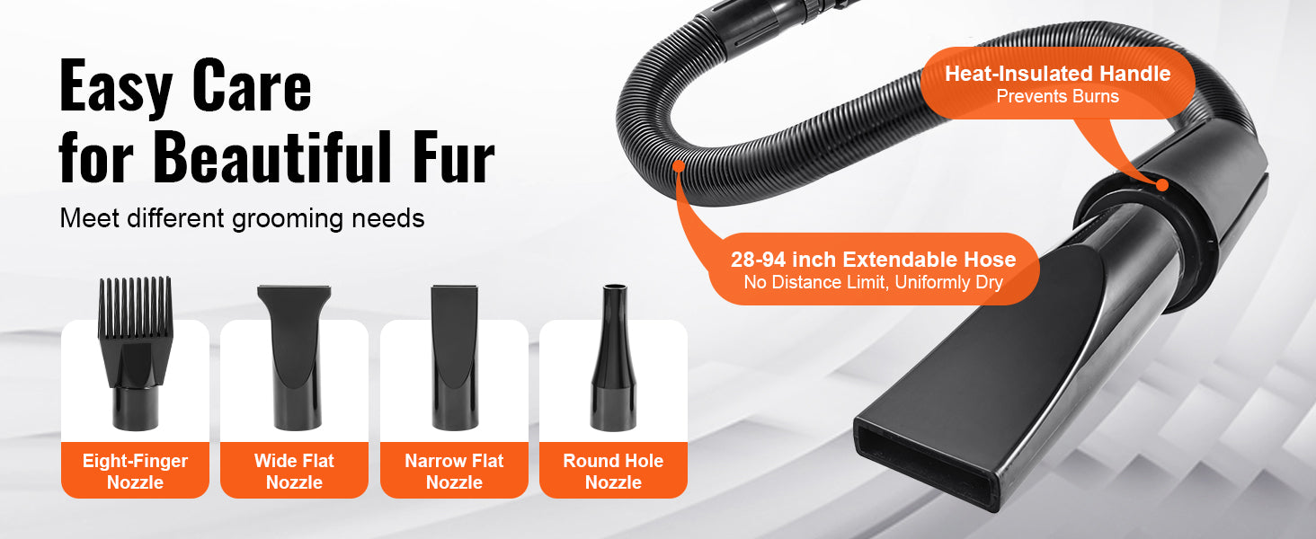 SucceBuy Dog Dryer, 2000W/2.7HP Dog Blow Dryer, Pet Grooming Dryer with Adjustable Speed and Temperature Control, Pet Hair Dryer